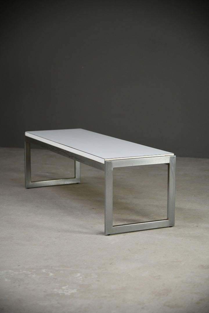 Retro White Rectangular Coffee Table