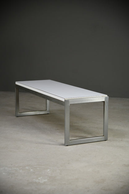 Retro White Rectangular Coffee Table