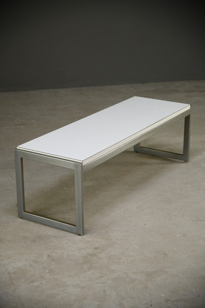 Retro White Rectangular Coffee Table