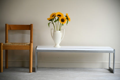 Retro White Rectangular Coffee Table