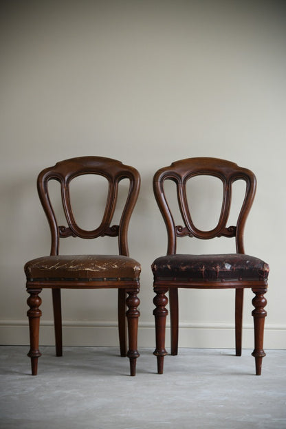 Pair Victorian Dining Chairs