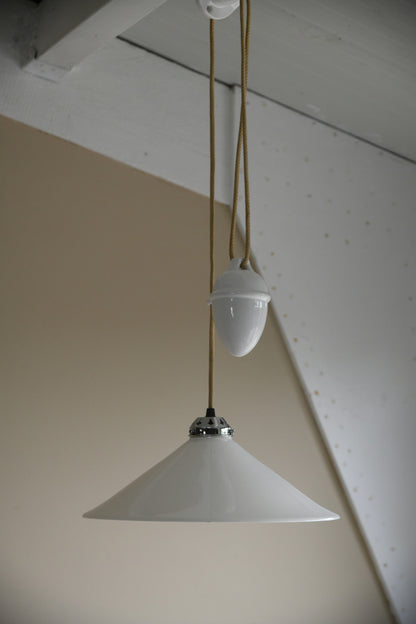 White Rise & Fall Ceiling Light