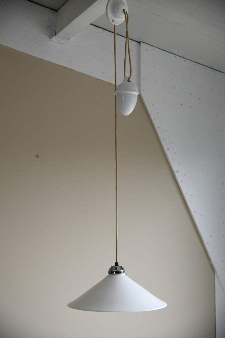 White Rise & Fall Ceiling Light