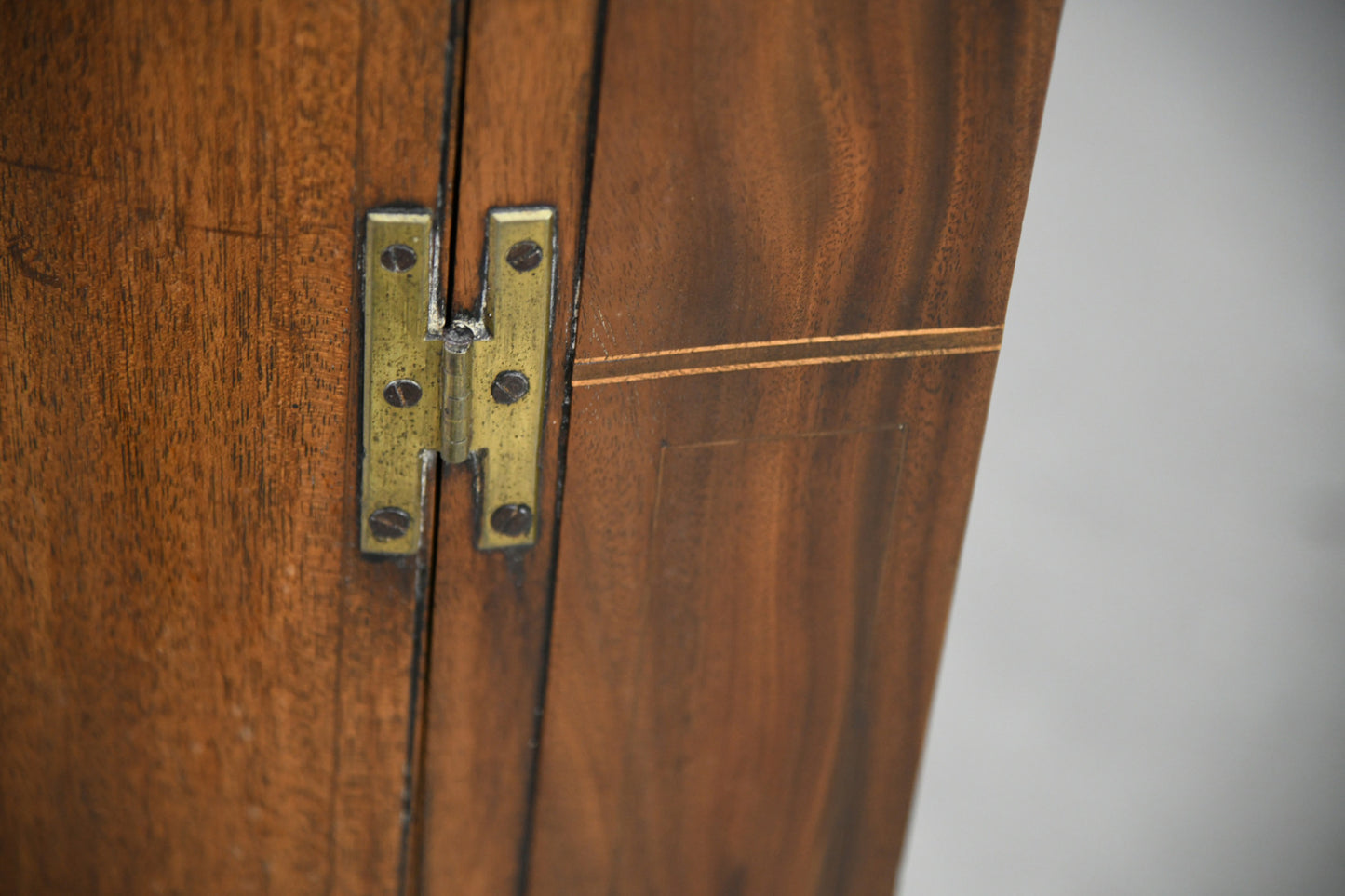 Georgian Mahogany Bow Front Corner Cupboard