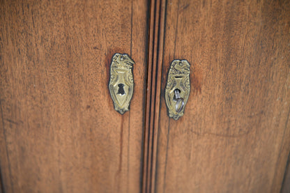 Georgian Mahogany Bow Front Corner Cupboard