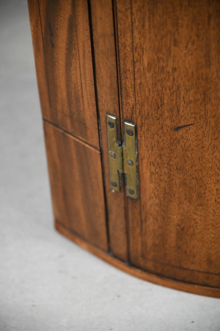 Georgian Mahogany Bow Front Corner Cupboard