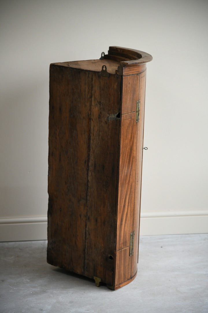Georgian Mahogany Bow Front Corner Cupboard