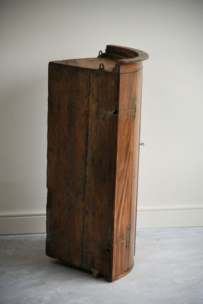 Georgian Mahogany Bow Front Corner Cupboard