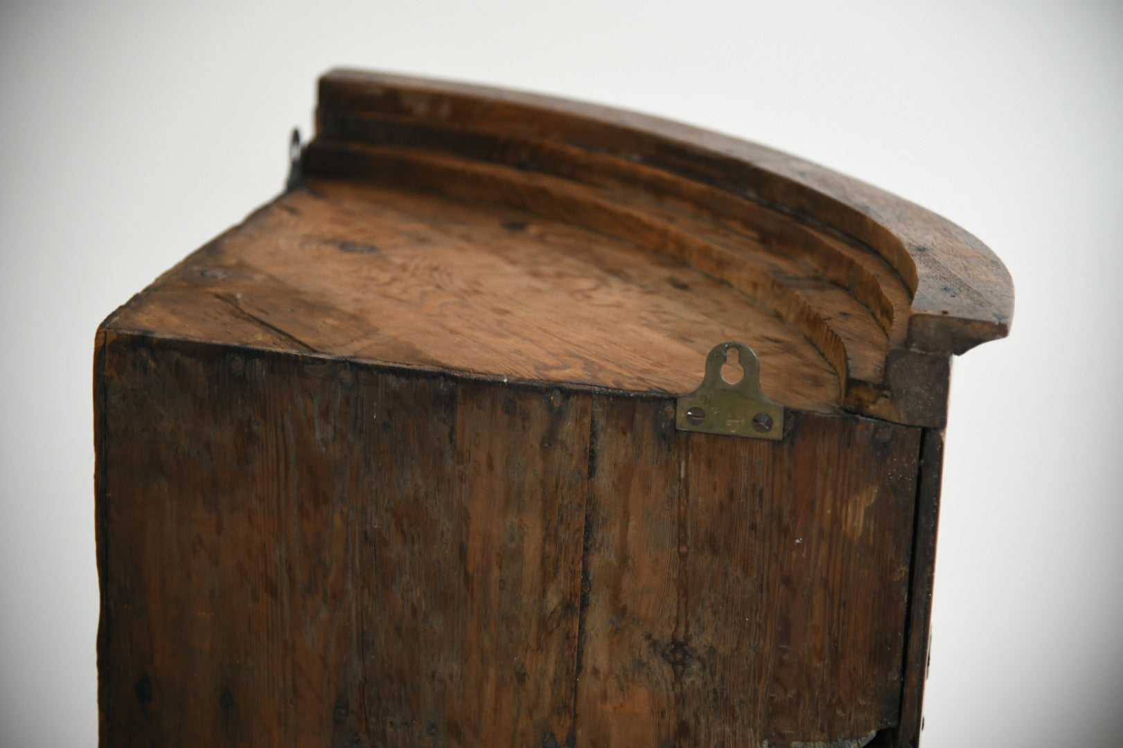 Georgian Mahogany Bow Front Corner Cupboard
