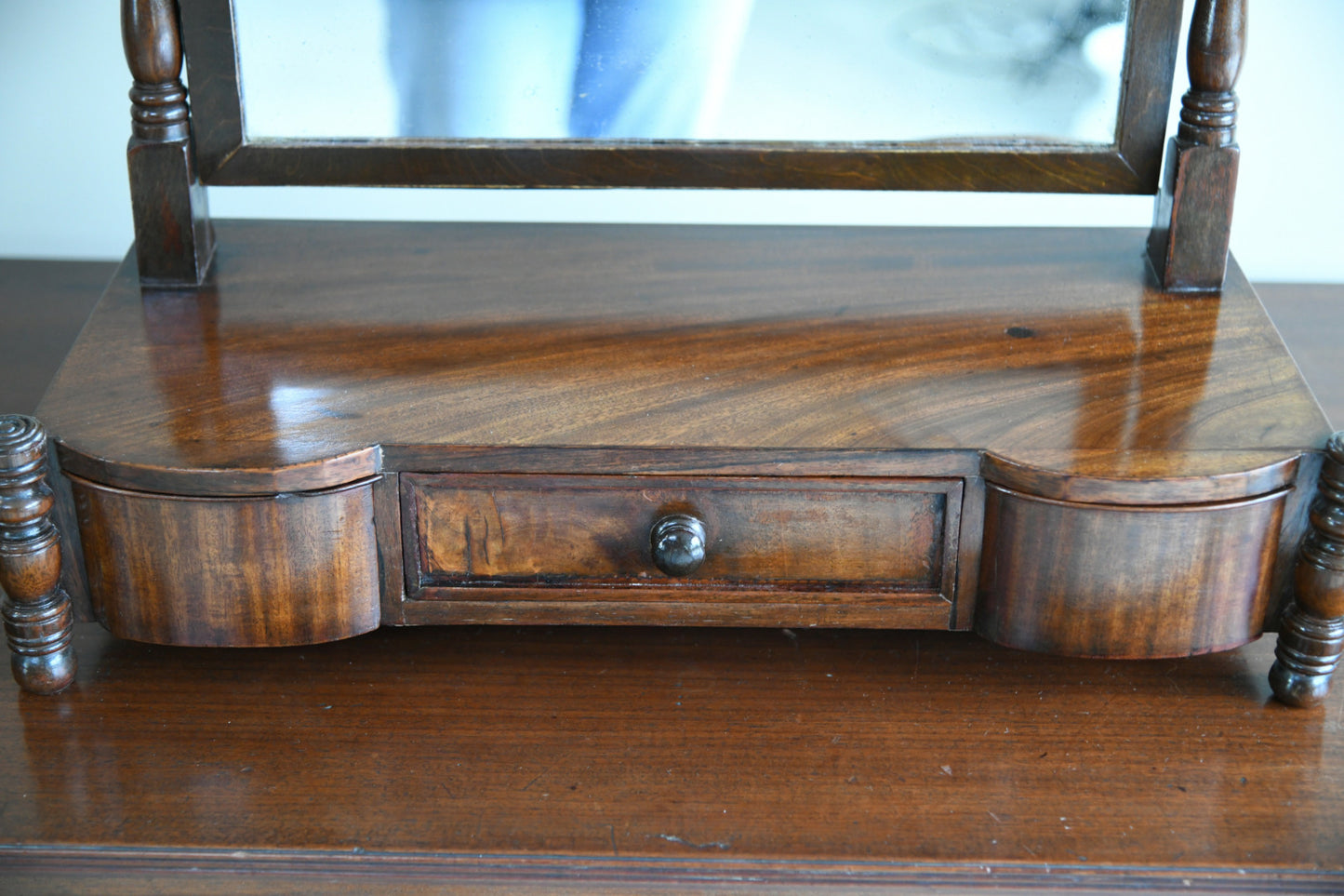 Antique Mahogany Toilet Mirror