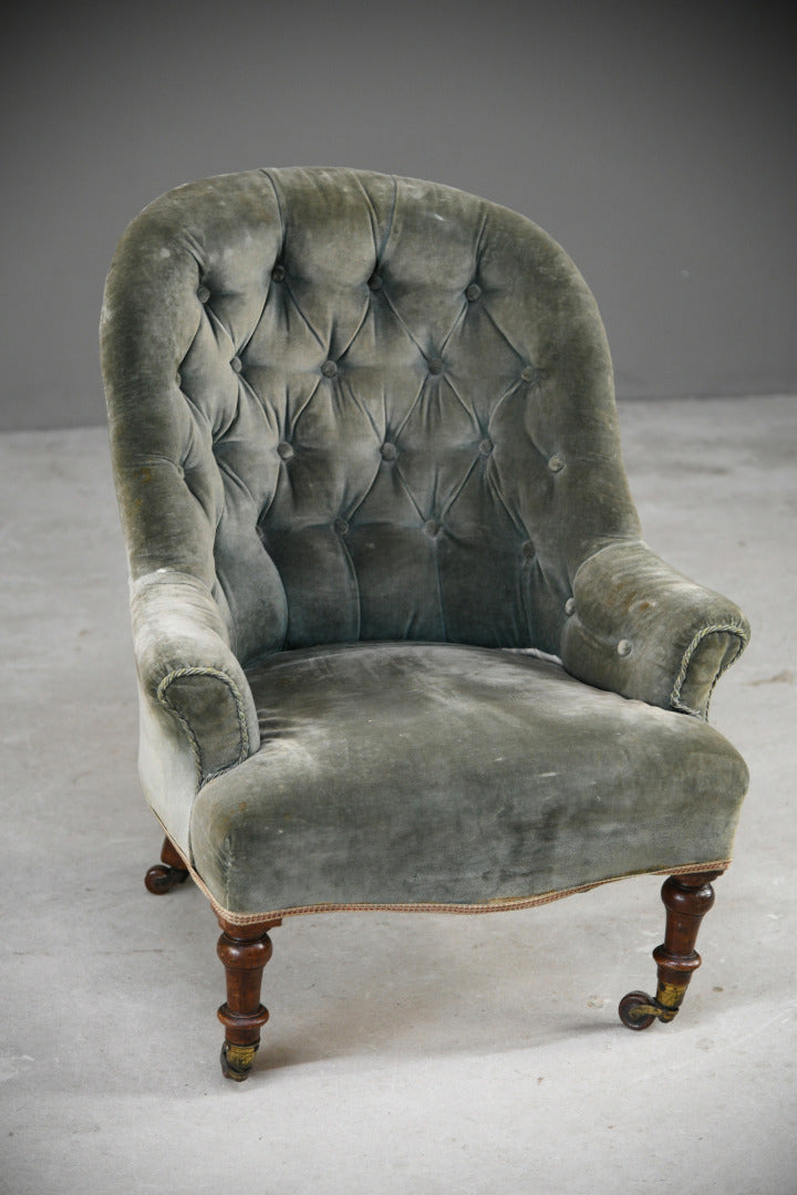 Antique Button Back Nursing Bedroom Chair