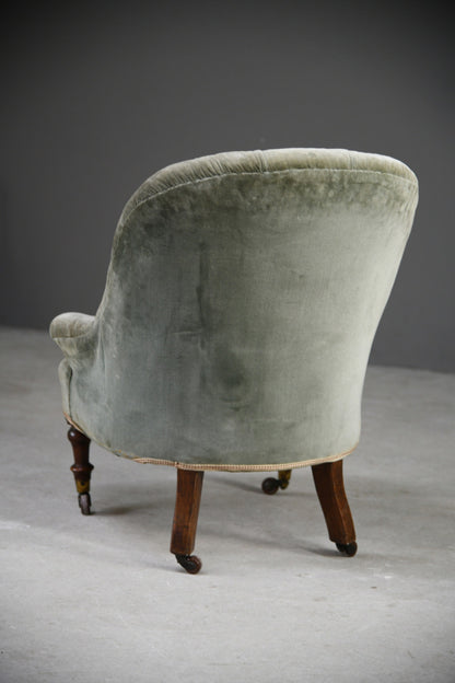 Antique Button Back Nursing Bedroom Chair