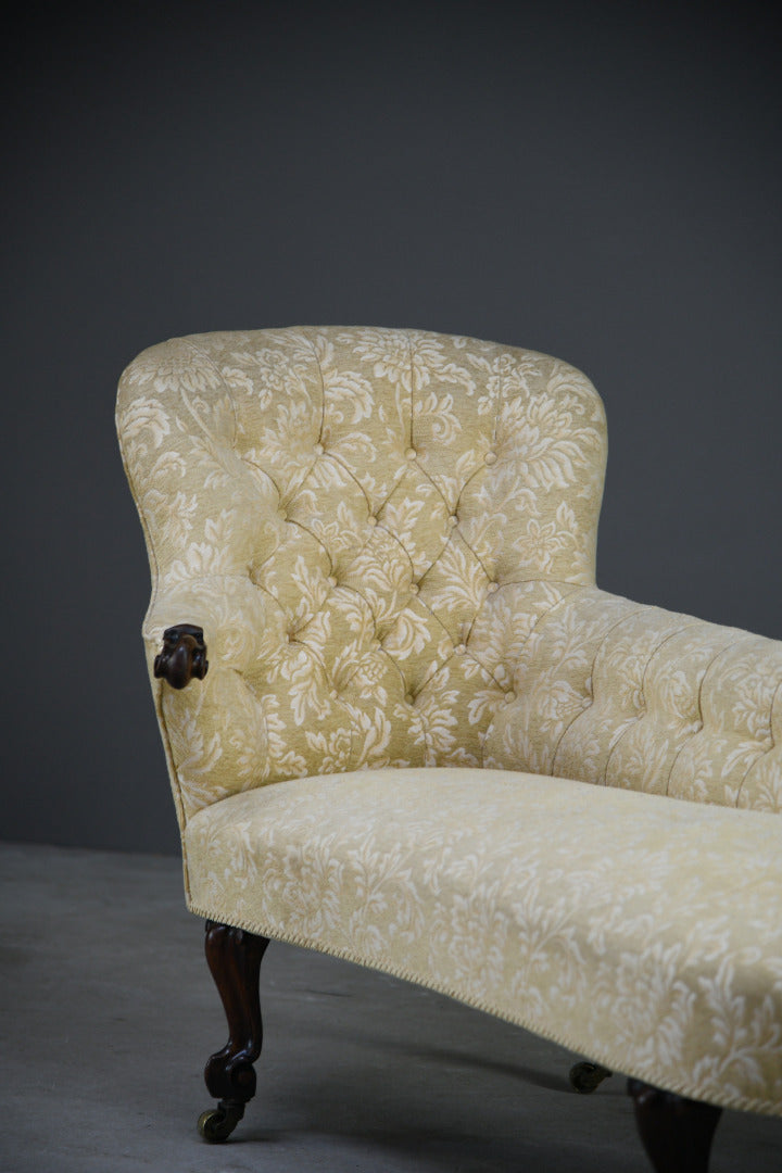 Small Victorian Upholstered Chaise Longue