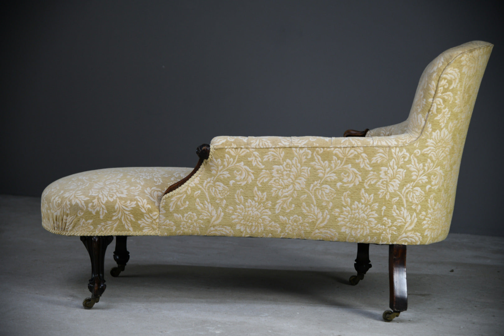 Small Victorian Upholstered Chaise Longue
