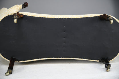 Small Victorian Upholstered Chaise Longue