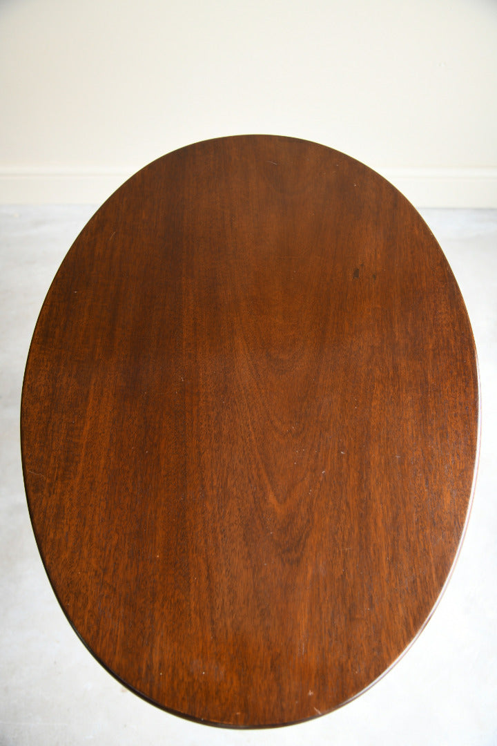 Antique Oval Mahogany Side Table