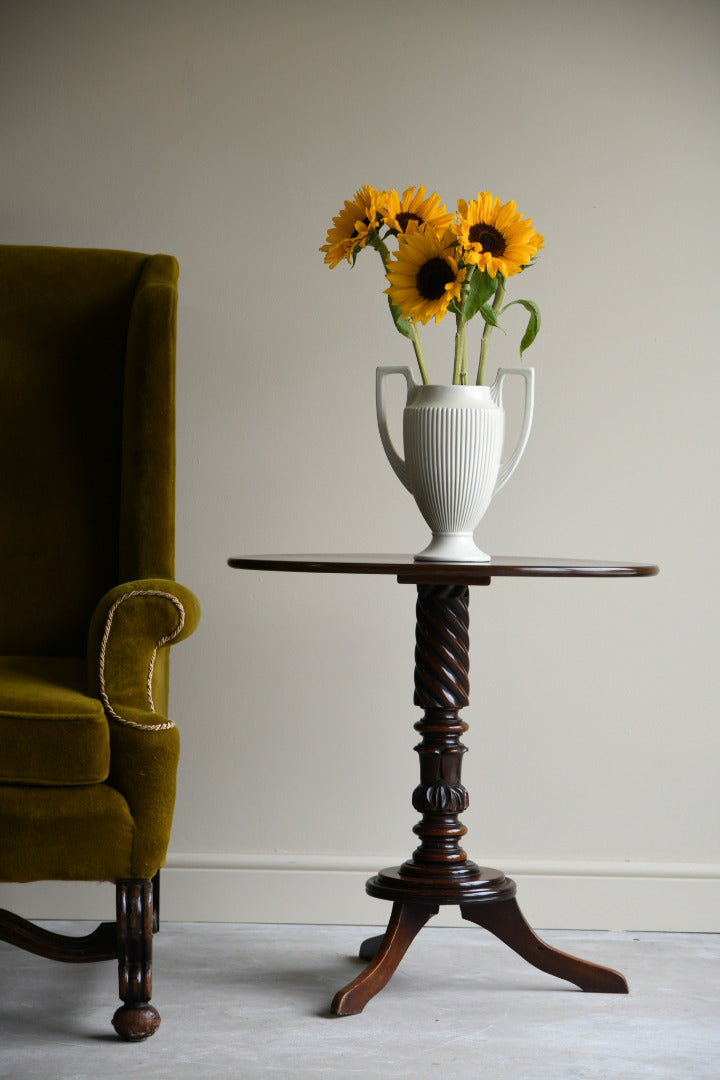 Antique Oval Mahogany Side Table