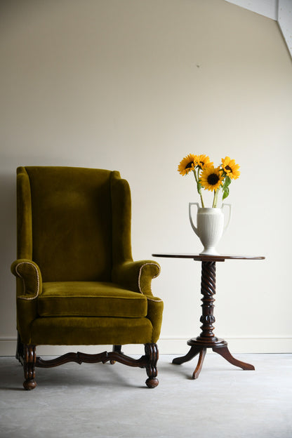Antique Oval Mahogany Side Table