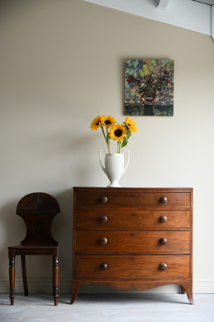 Antique Bow Front Chest of Drawers