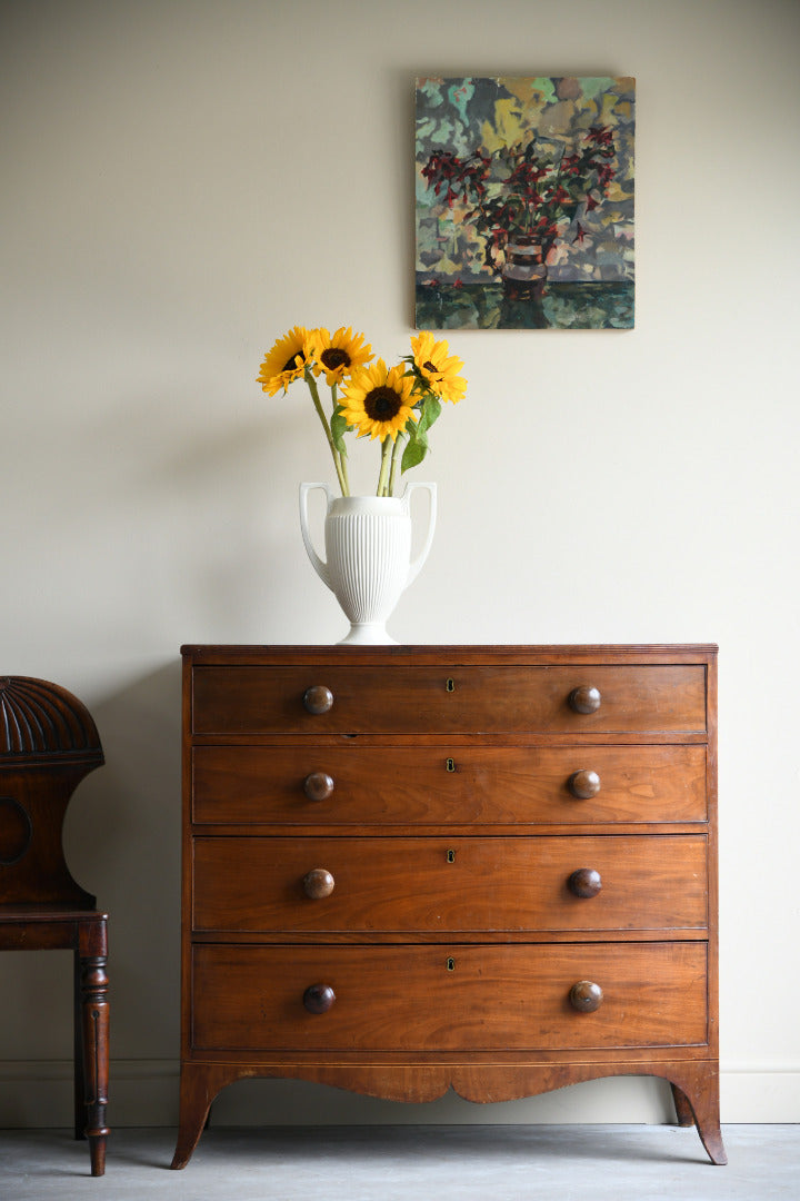 Antique Bow Front Chest of Drawers