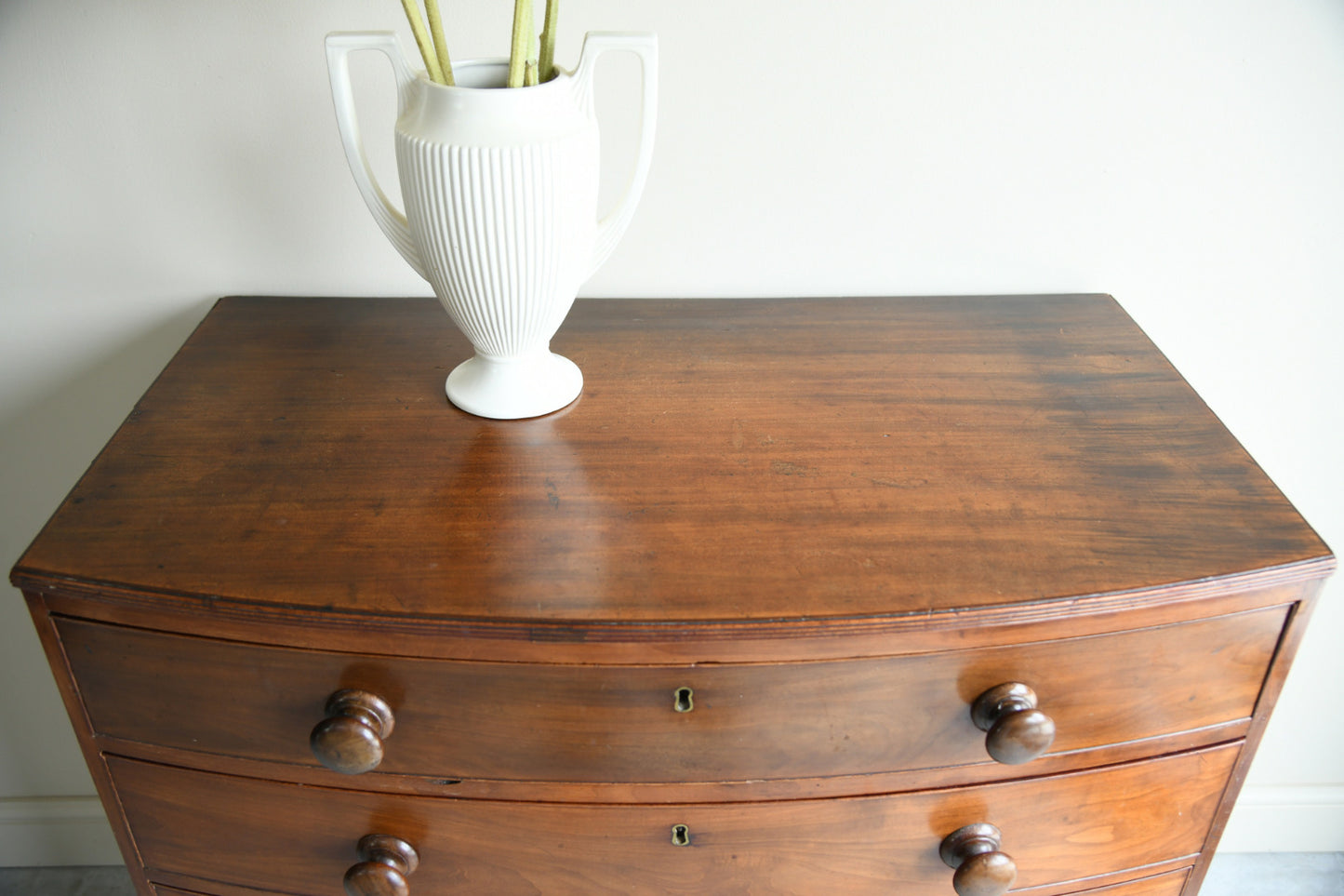 Antique Bow Front Chest of Drawers