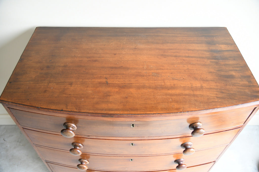 Antique Bow Front Chest of Drawers