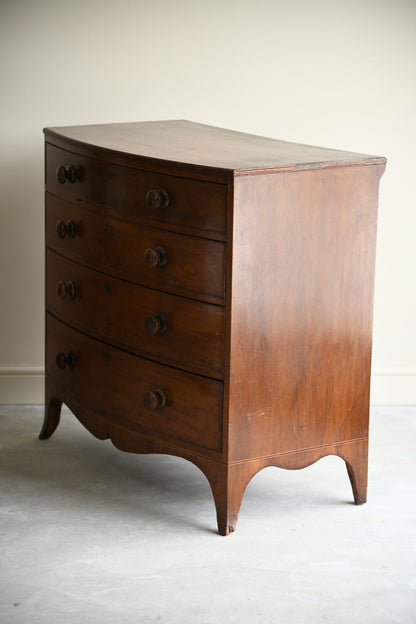 Antique Bow Front Chest of Drawers