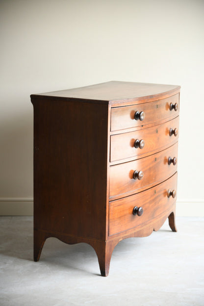 Antique Bow Front Chest of Drawers