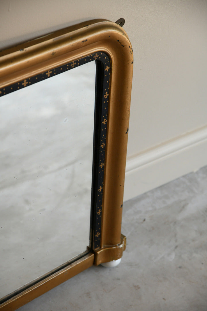 Antique Gilt Overmantle Mirror