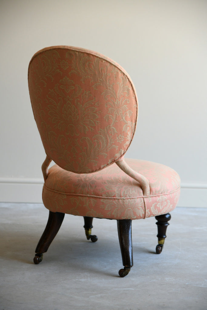 Victorian Pink Upholstered Bedroom Chair