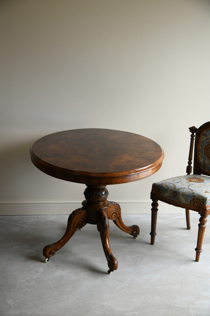 Victorian Walnut Tilt Top Breakfast Table