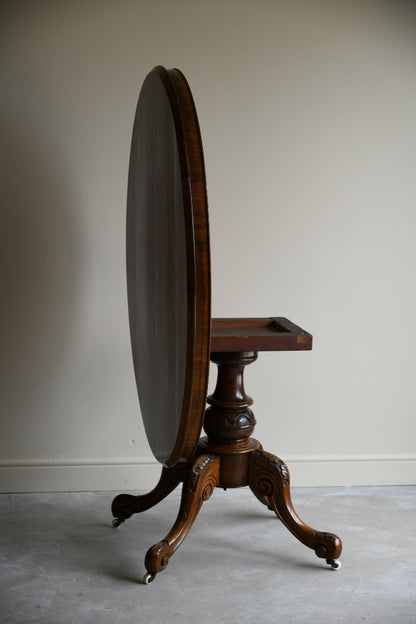 Victorian Walnut Tilt Top Breakfast Table