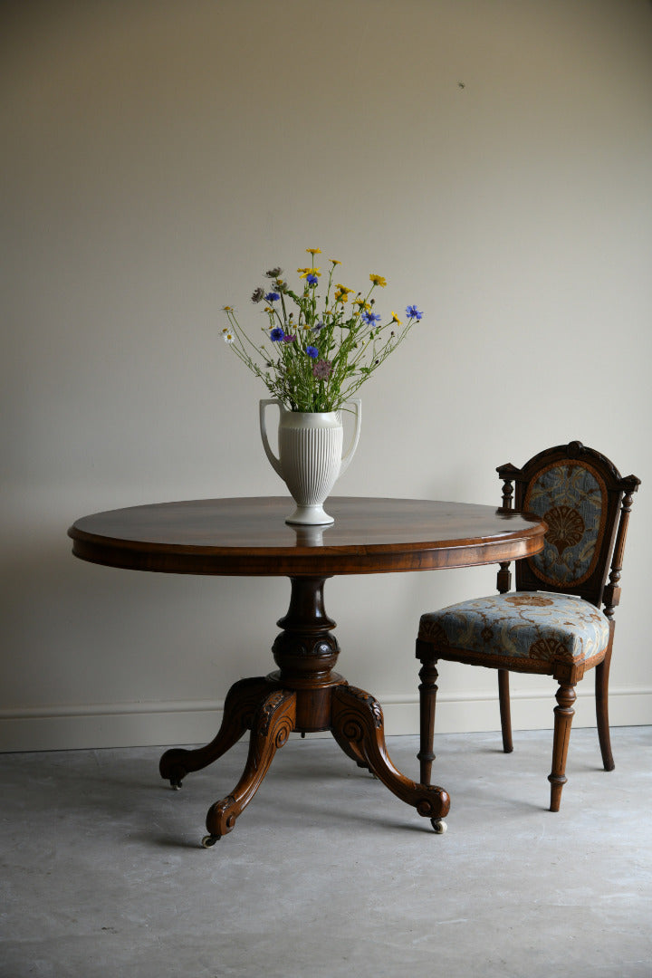 Victorian Walnut Tilt Top Breakfast Table