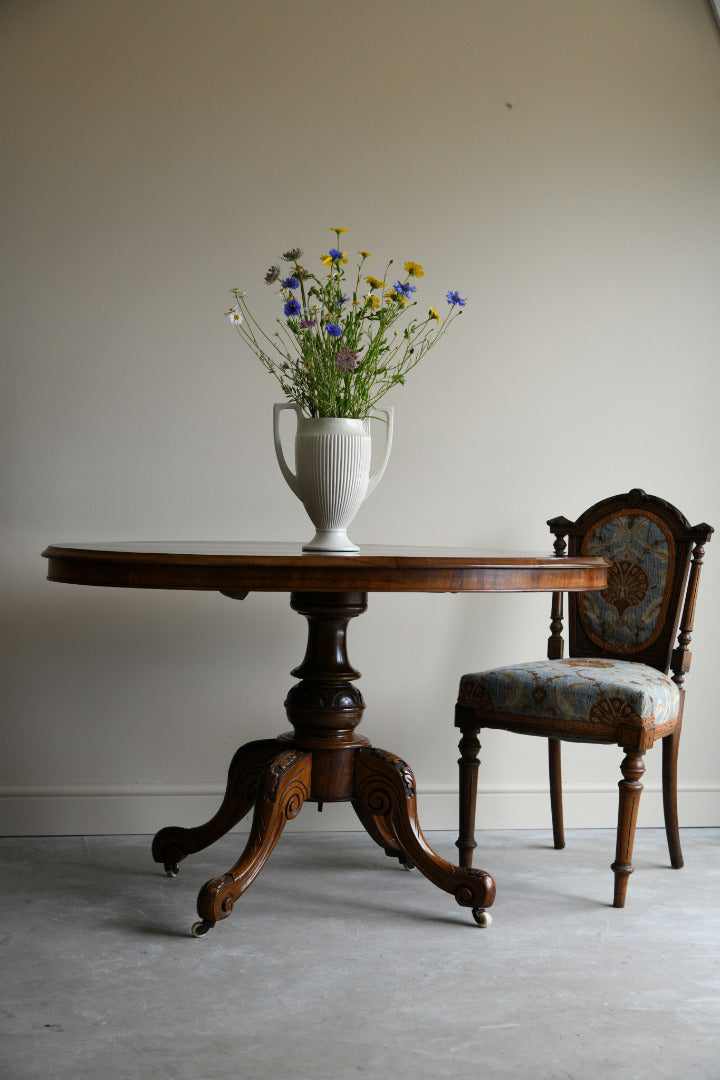 Victorian Walnut Tilt Top Breakfast Table