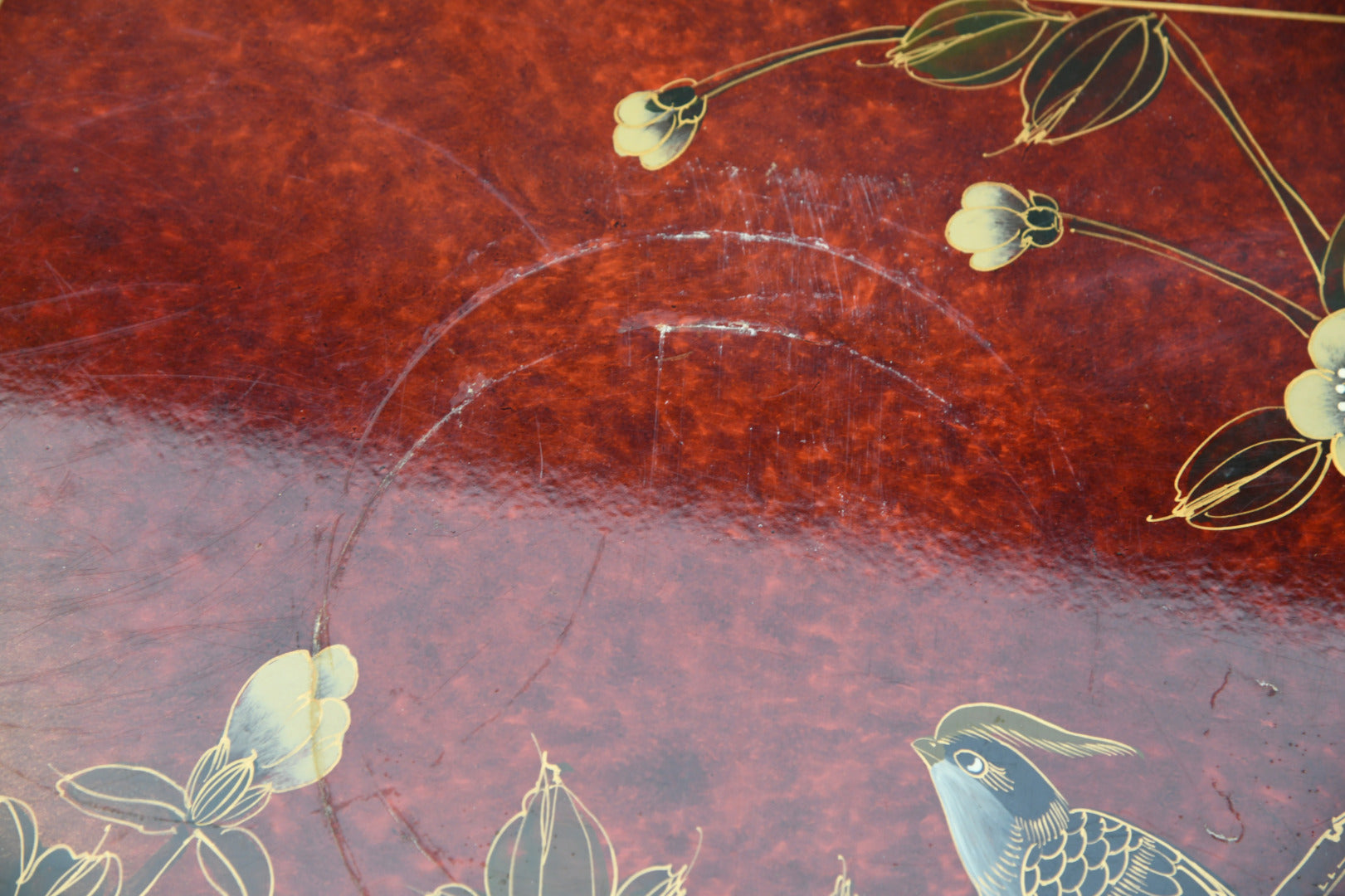 Red Oriental Coffee Table