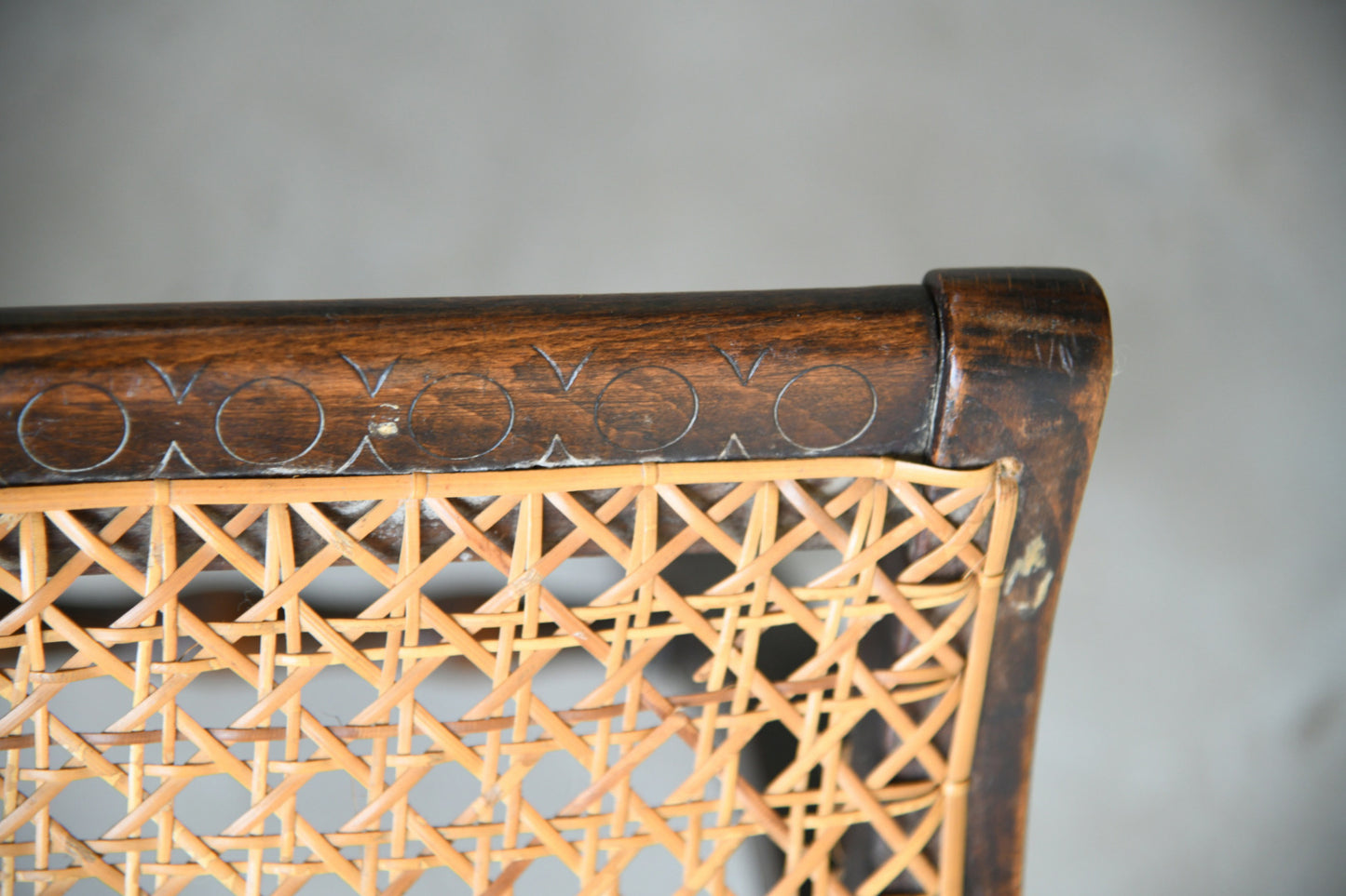 Early 20th Century Caned Stool