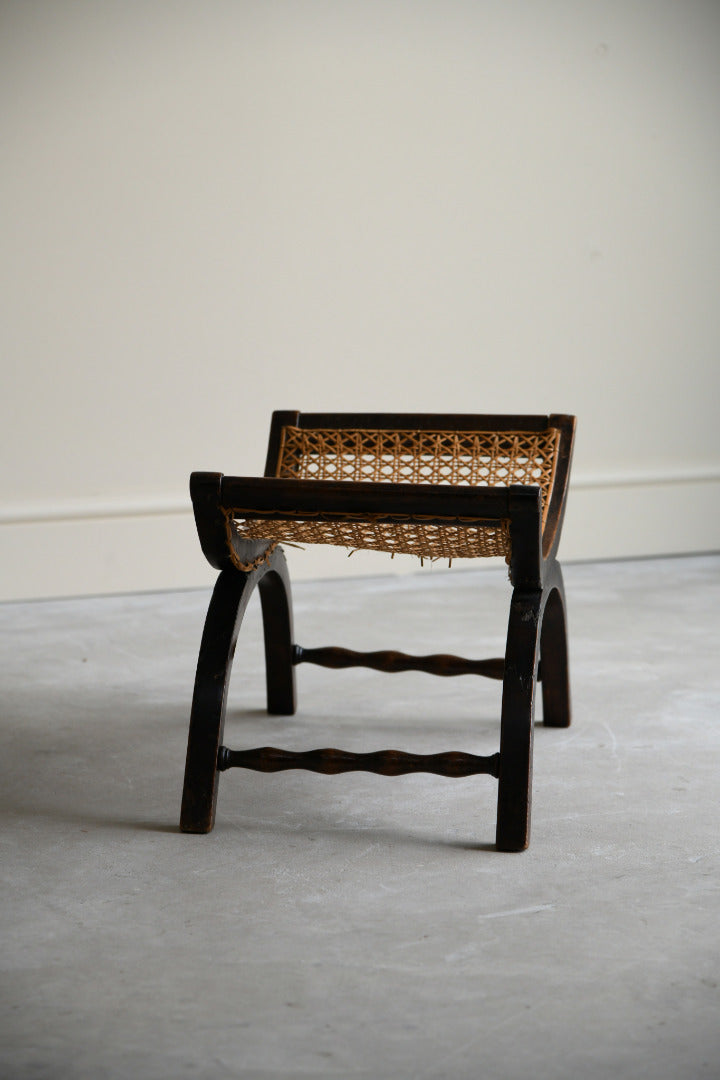 Early 20th Century Caned Stool