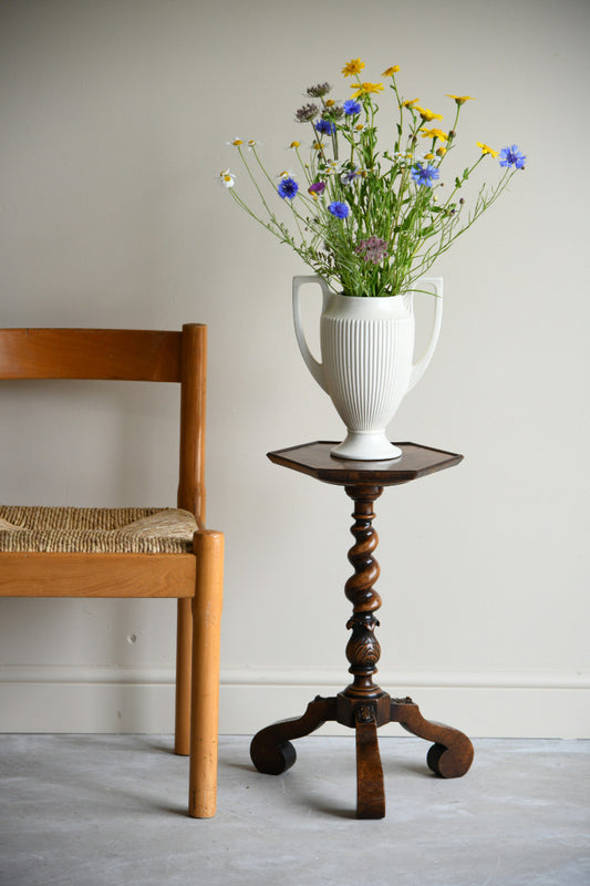 Antique Hexagonal Walnut Wine Table