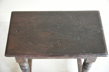 Antique Oak Joint Stool