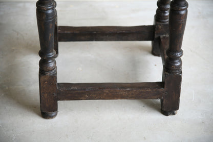 Antique Oak Joint Stool