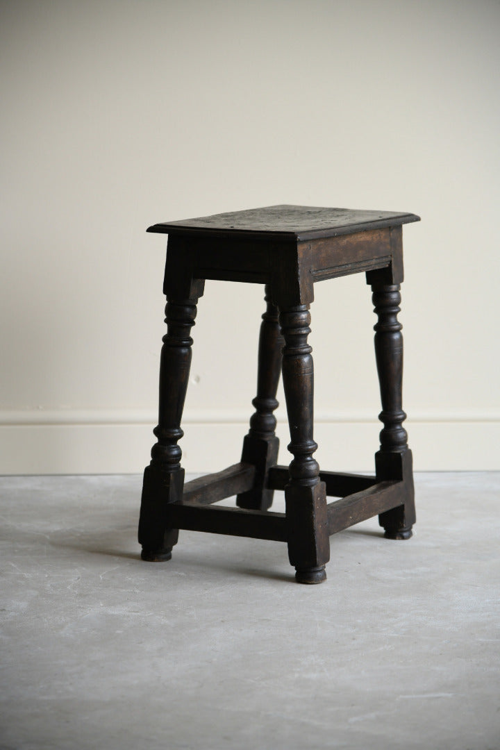 Antique Oak Joint Stool