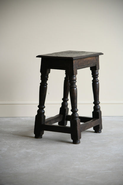 Antique Oak Joint Stool