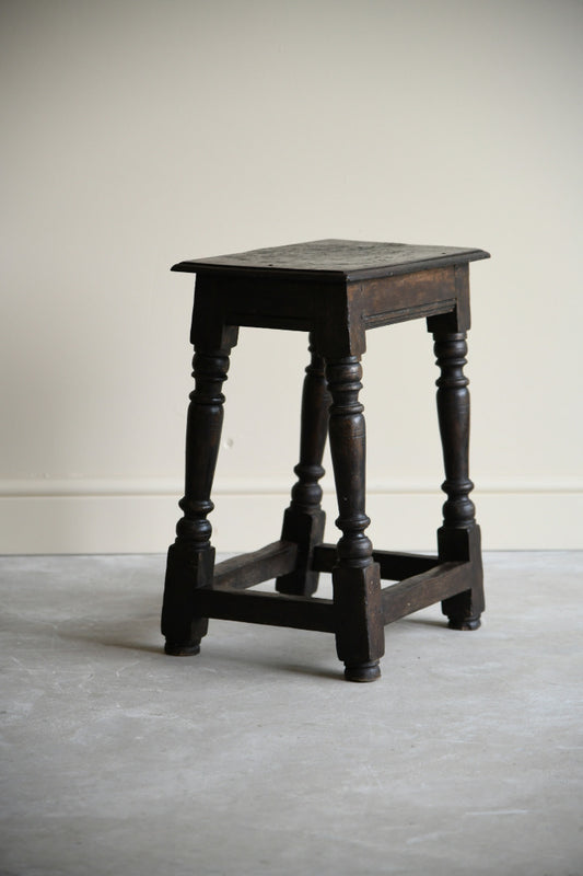 Antique Oak Joint Stool