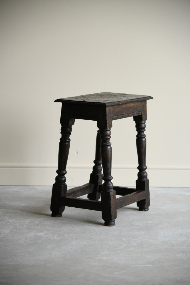 Antique Oak Joint Stool