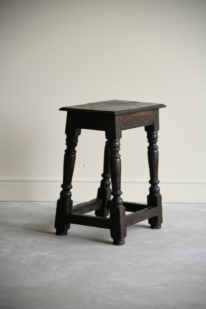 Antique Oak Joint Stool