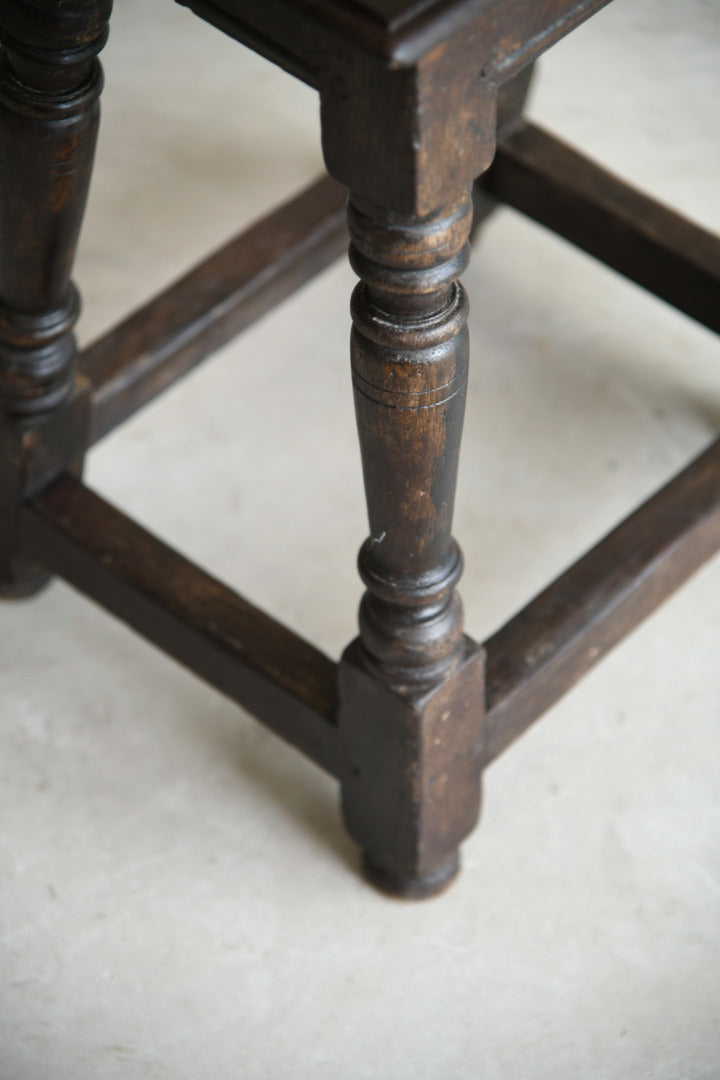 Antique Oak Joint Stool