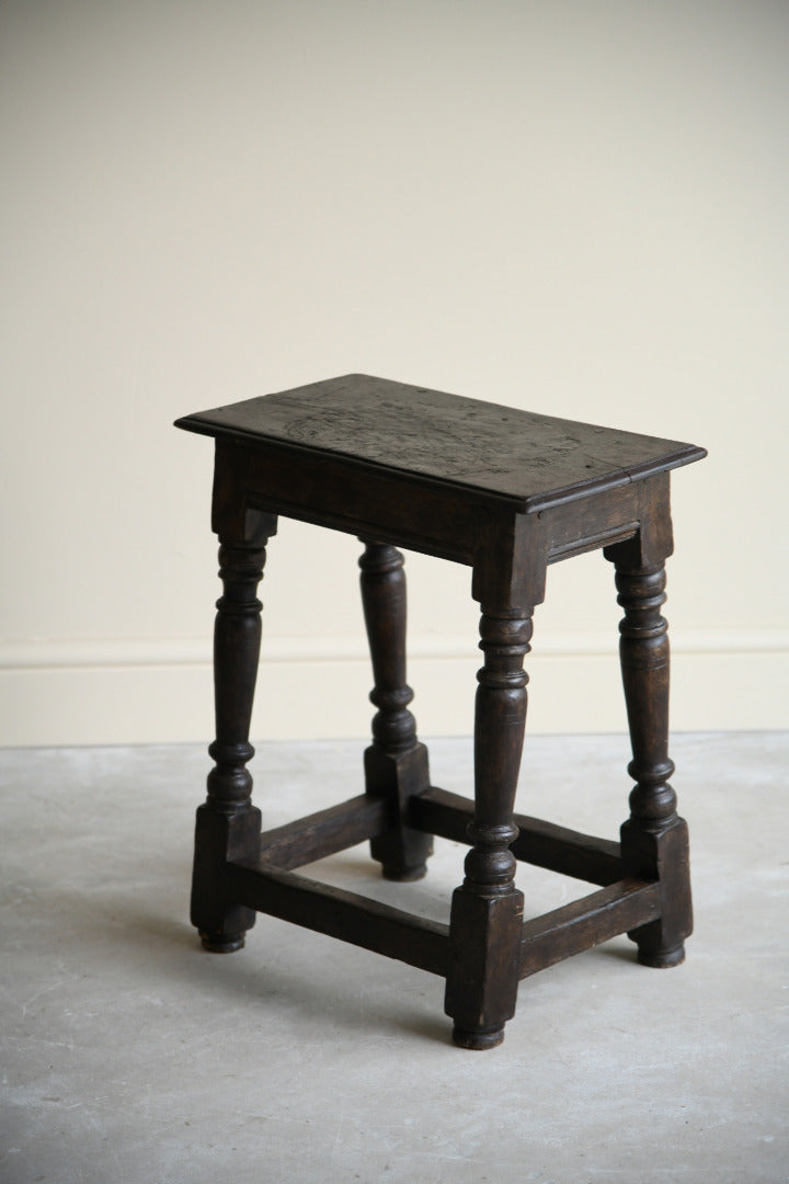 Antique Oak Joint Stool