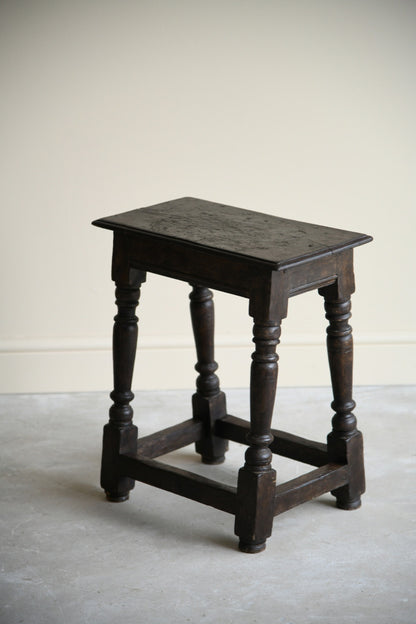 Antique Oak Joint Stool