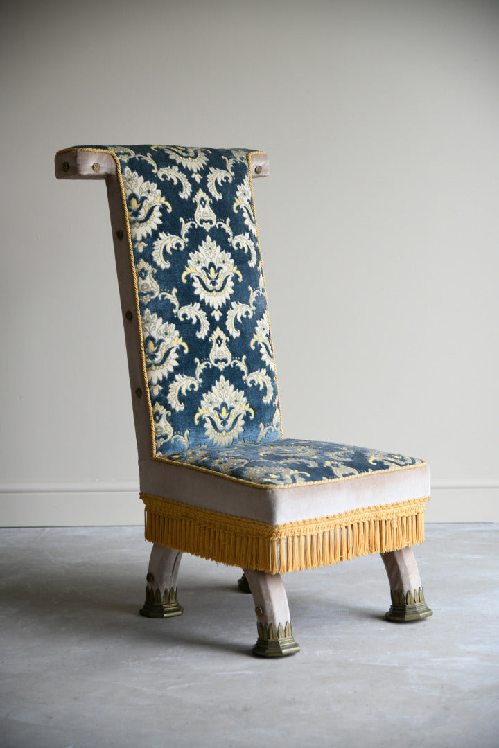 Antique Gothic Prayer Chair