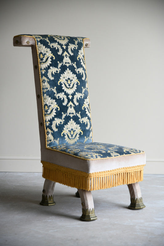 Antique Gothic Prayer Chair